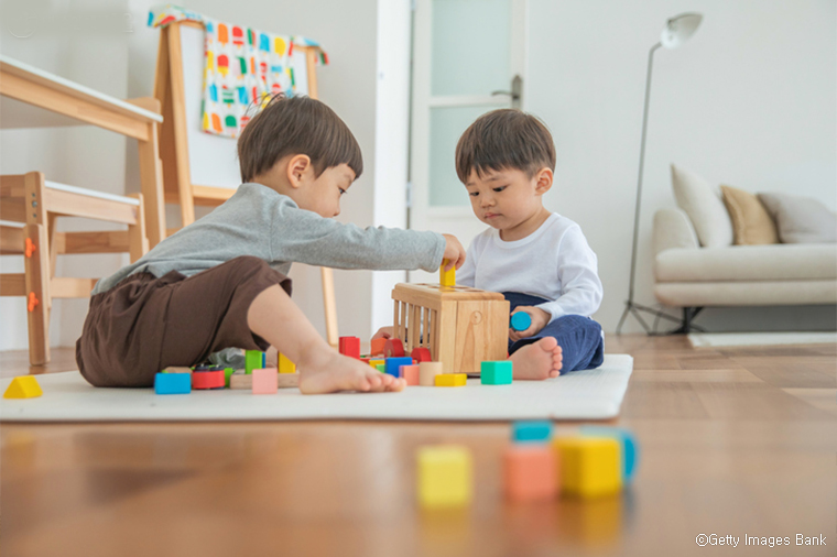 Children learning independently in a Montessori classroom
